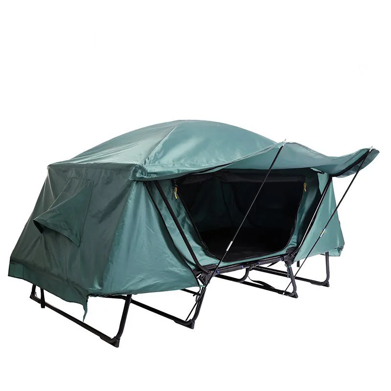 

Outdoor Sleeping Folding Portable Pop Up Fishing Double Layer Automatic Camping Tent Travel With Bed Family Custom Logo Cot