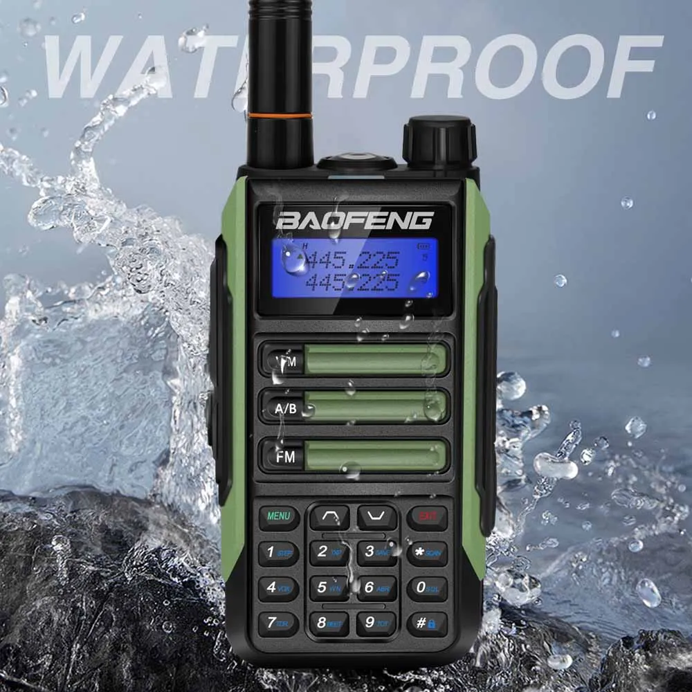 2022 BaoFeng UV-16 plus 10W High Power Antenna Walkie Talkie TYPE-C Charger Long Range Waterproof Transceiver Ham Two Way Radio