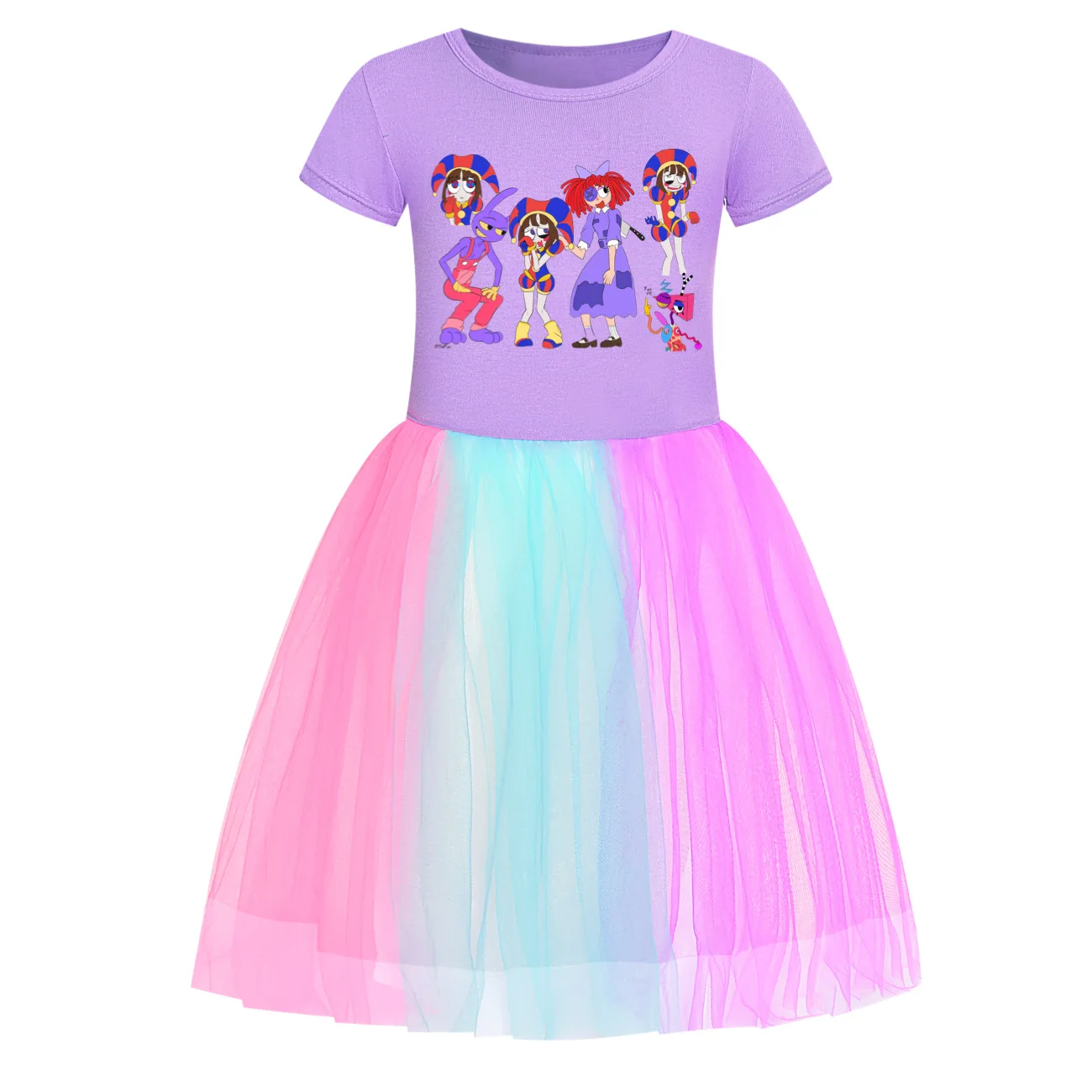 Удивительное цифровое цирковое платье с героями мультфильмов Jax Pomni повседневные