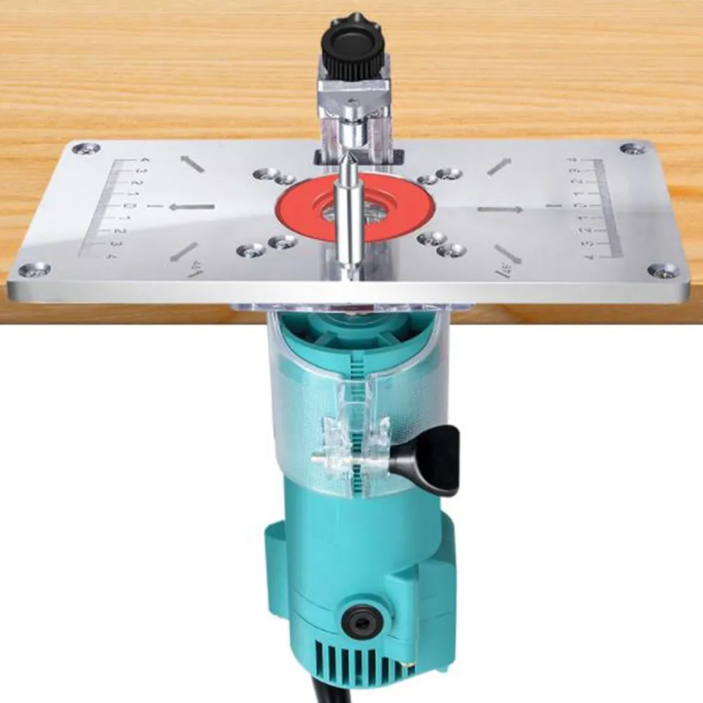 Multifunctional Aluminum Router Milling Table Insert Plate Trimmer Engraving Machine Woodworking Bench Tools