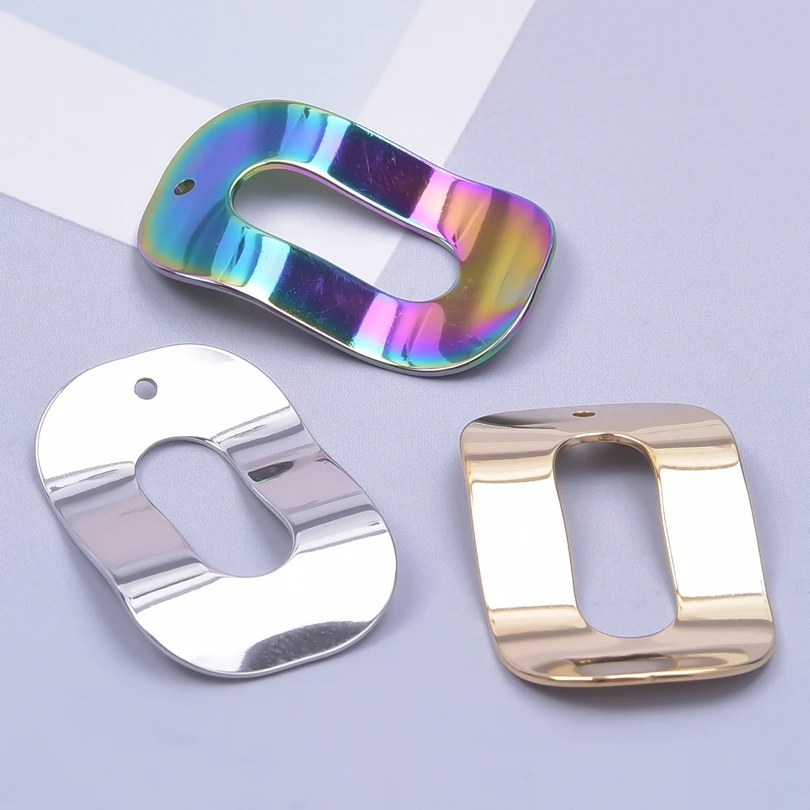 

Stainless Steel Rectangle Geometric Fashion diy Earrings Pendant Charm Jewelry Making DIY Craft Necklace Women Supplies Bulk