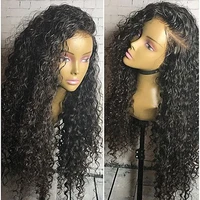 jerry curly 13x6 deep part lace front frontal human hair wigs pre plucked women long 250 density brazilian remy transparent lace