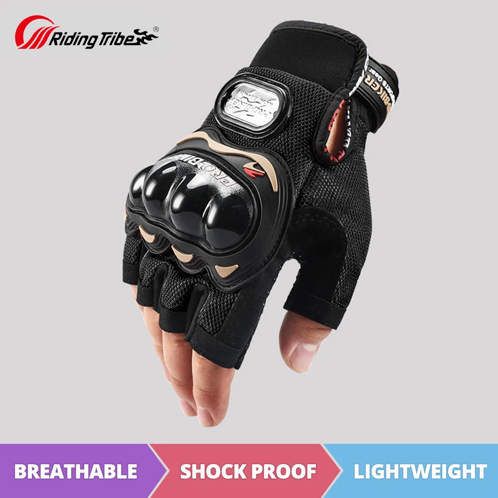 

Motorcycle Gloves Men's Women's Motorbike Summer Fingerless Motocross Gloves Breathable Touch Screen Motorcyclist Moto Gloves