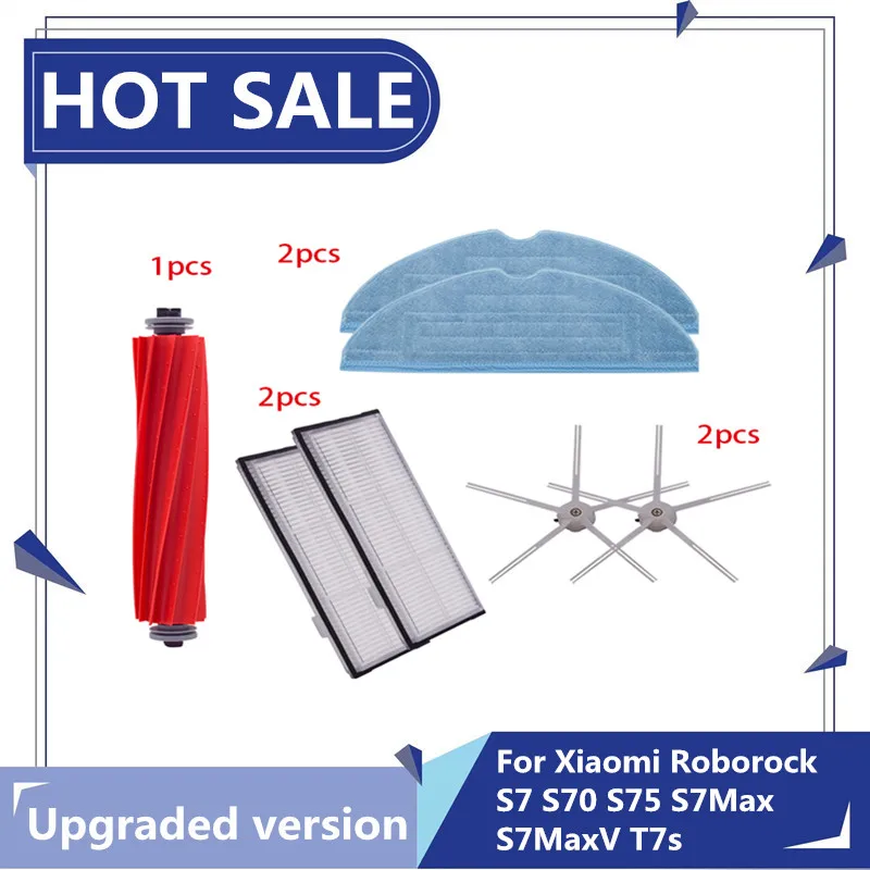 

Hepa Filter Side Brush Mop Cloths for Xiaomi Roborock S7 S70 S75 S7Max S7MaxV T7s for Roborock Vacuum Cleaner Parts Accessories
