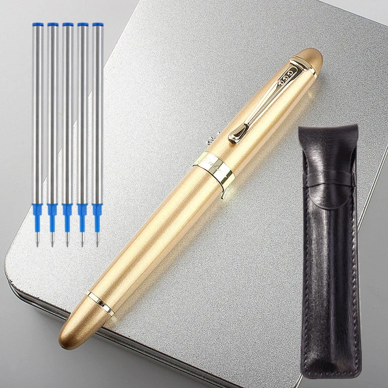 

Jinhao Luxurious Rollerball Pen with Ink Refill, Classic Style gold Clip White Writing Signature Pen Business Office Supplies