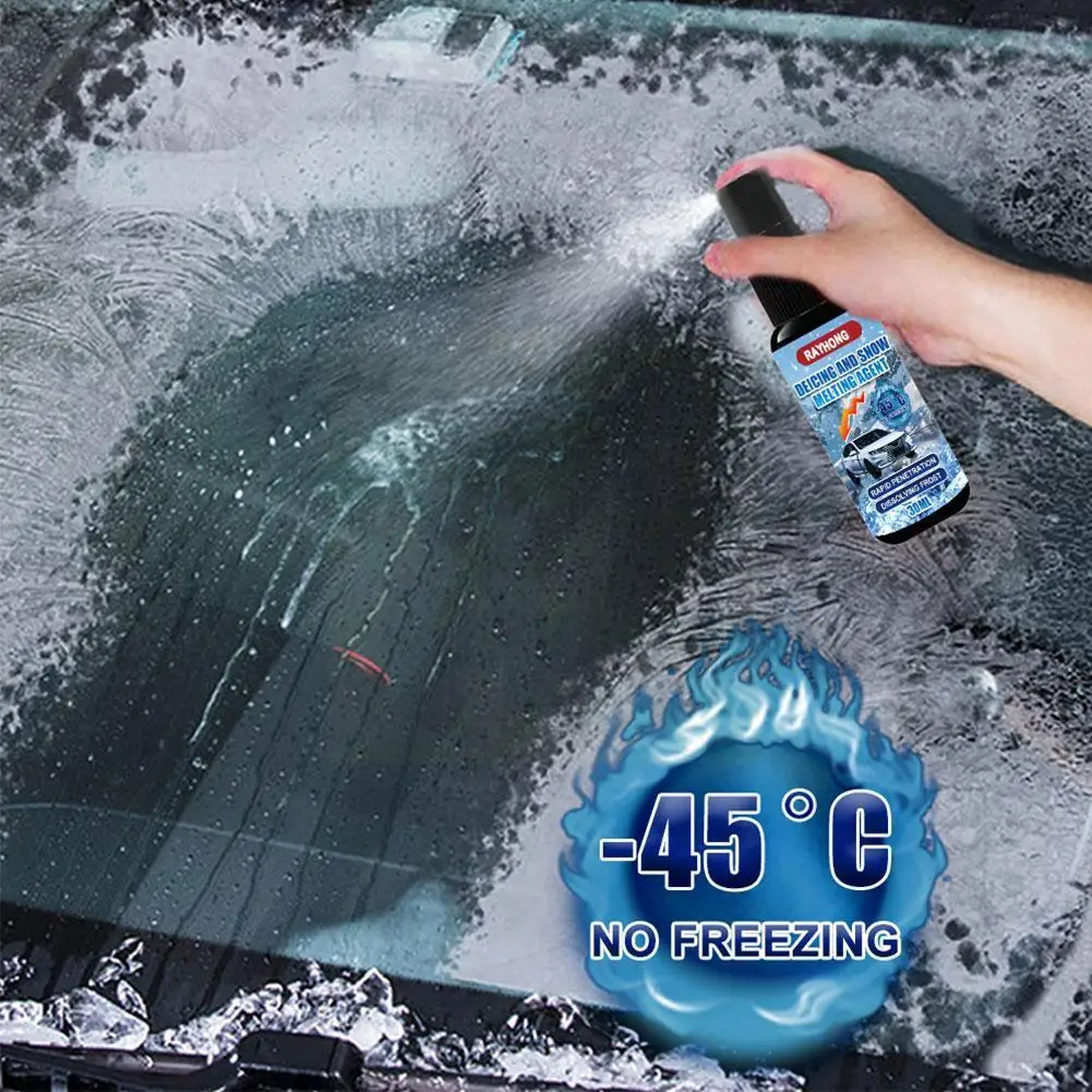 

30/50ml Car Window Ice Remover Spray Winter Melting Cleaning Agent Deicing Remove Agent Car Windshield Glass Accessories T7J8