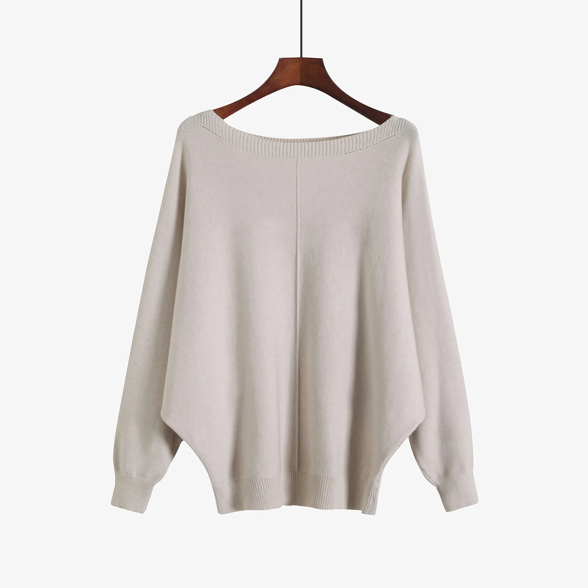 

Long Sleeve Solid Color Spring and Autumn Versatile Casual Crew Neck Sweater gray