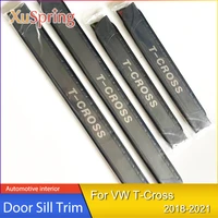 new styling car exterior scuff plate door sill trim welcome pedal for vw t cross 2019 2020 2021 2022 accessories