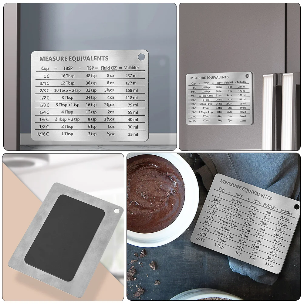 Блок: Столы для переоборудования Удобная таблица эквивалентов измерений Магниты