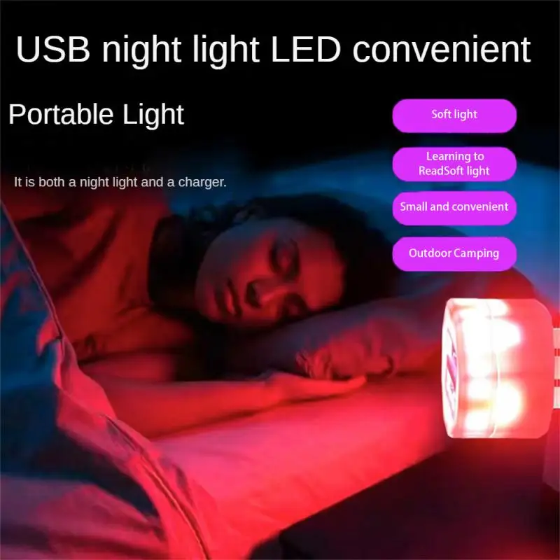 

Mini Atmosphere Light USB Conversion Night Lamp Portable Decorative Wall Lamp Dual Use Bedroom Night Light And A Charger Travel