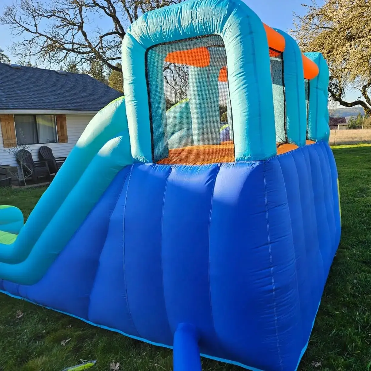 Детская надувная горка с шариковой ямой 2 горки аквапарк фена для волос подходит