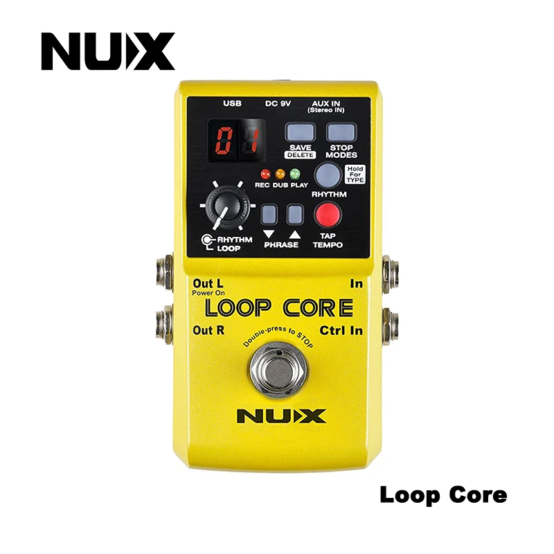 

Педаль для гитарных эффектов Nux Loop Core Looper 6 часов записи времени, 99 пользовательских воспоминаний, шаблоны барабана с метелом Tempo