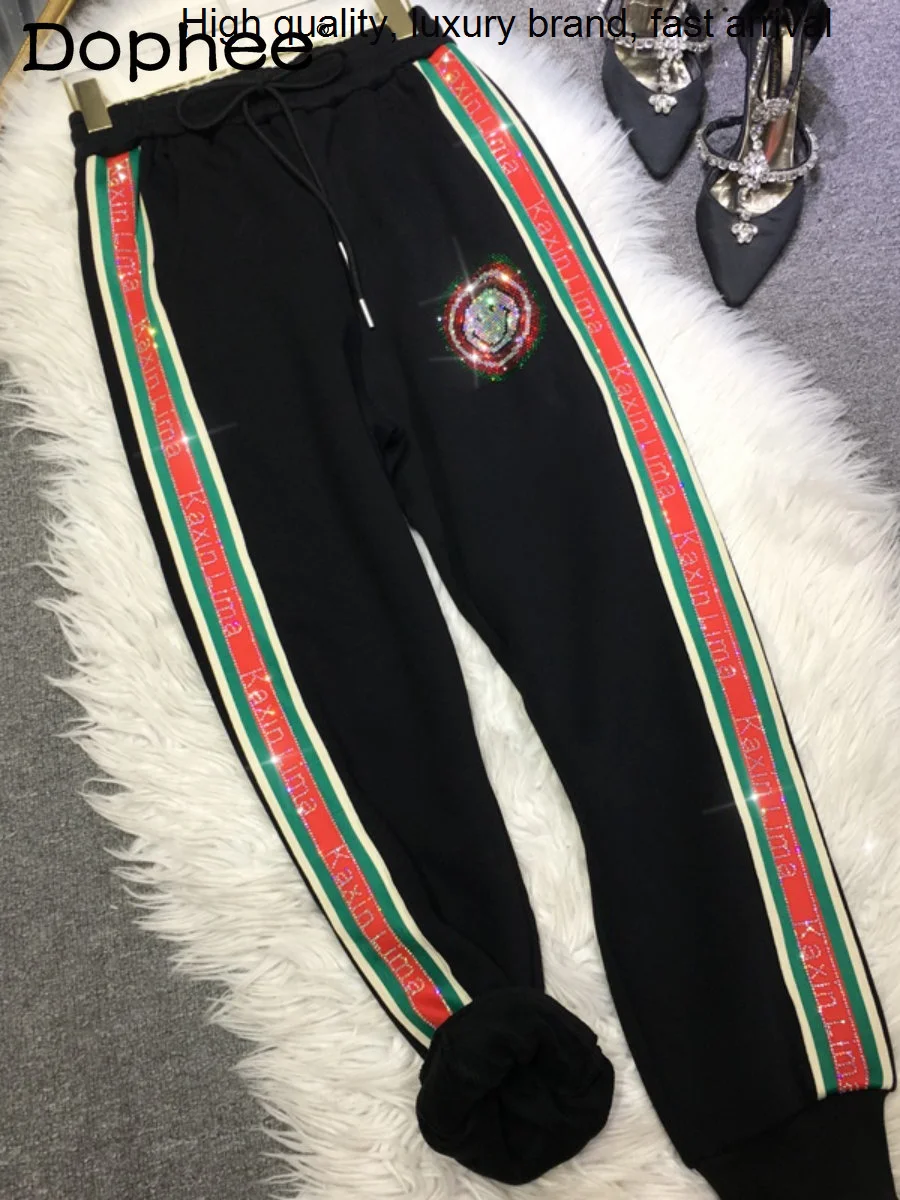 Плотные флисовые спортивные штаны для женщин модные утягивающие повседневные