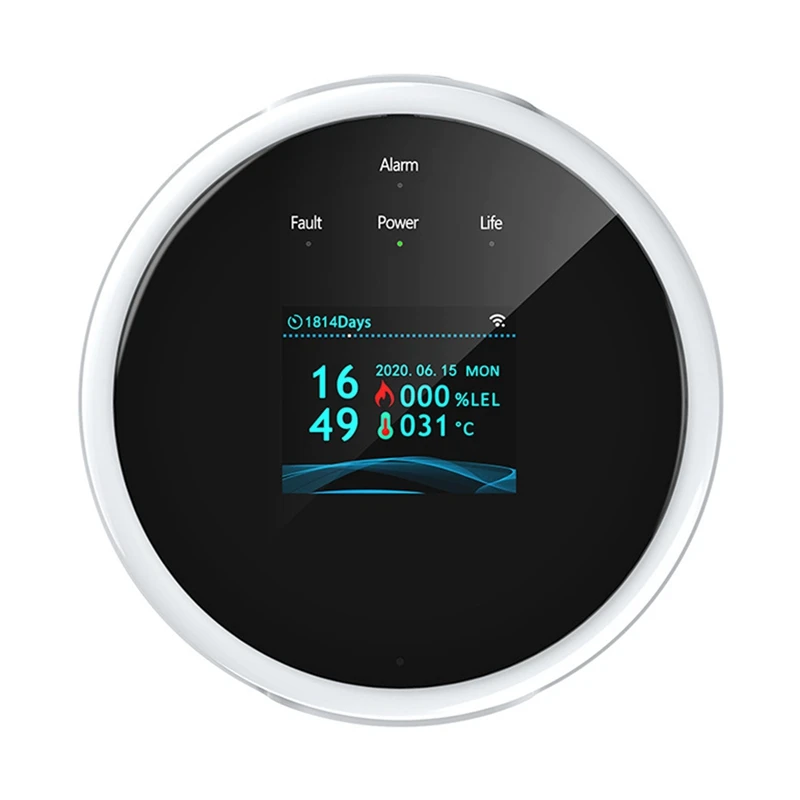 

NEW Alarm Sensor Natural Gas Leak Detector LCD Tuya Smart Wifi Sensor Durable Easy Install