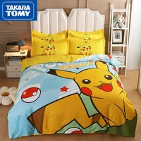 takara tomy 2022 new pikachu polyester comfortable and supple four piece suit for boys home cute cool single three piece suit