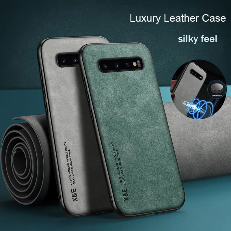 

Роскошный шелковистый Магнитный чехол для Samsung galaxy S10, кожаный защитный чехол для S10 Plus, чехлы для телефонов S10, s20, s22, s21 Plus