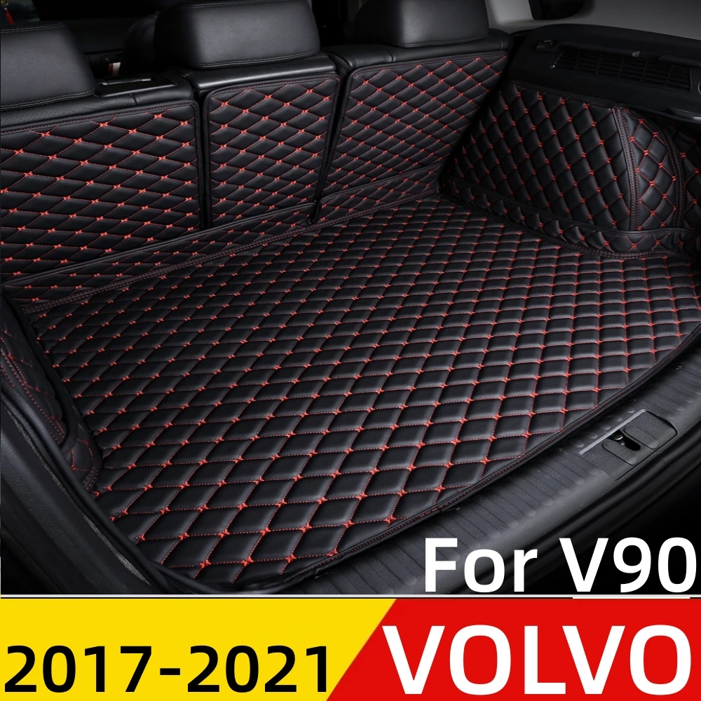 

Коврик для багажника автомобиля для Volvo V90 2017-21, для любой погоды, XPE, кожаный, под заказ, задние части для груза, коврик, подкладка для багажника