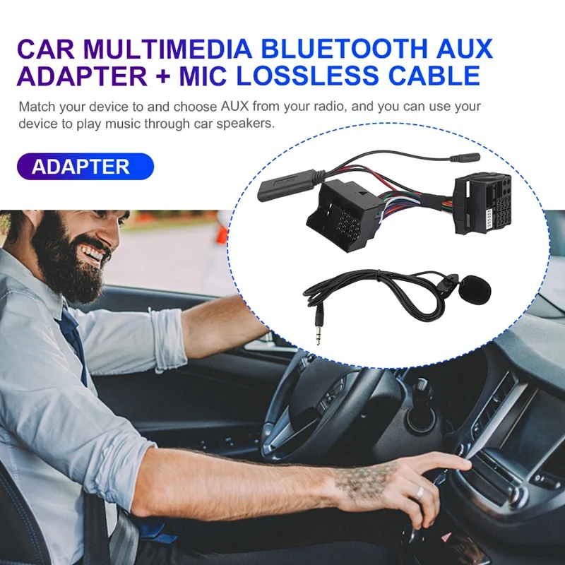 Автомобильное радио аудио музыкальное устройство Bluetooth 5 0 гарнитура Aux адаптер