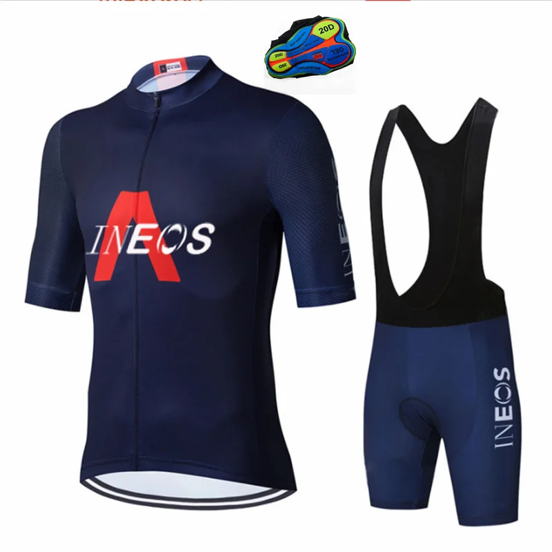 

Ineos Jersey Set Breathable Team Racing Sport Jerseys Bicycle Clothes Cycling Kit Mens MTB Bike Jersey Uniform Men's Clothes