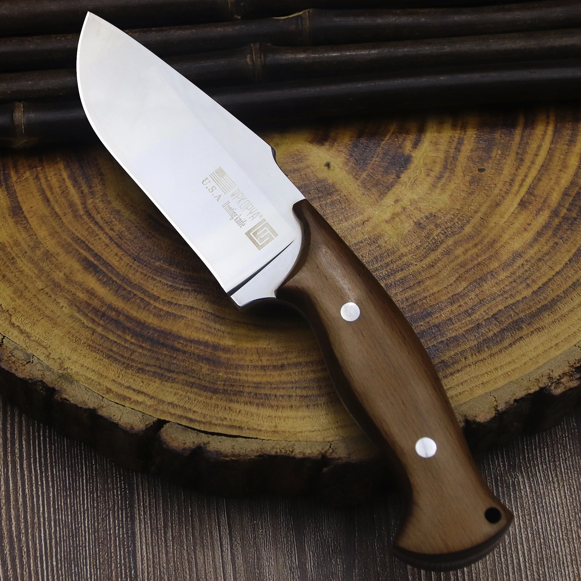 WPKOPYA U.S.A (Troll) 440C All Tang Охотничий нож для улицы выживания в кемпинге тактический