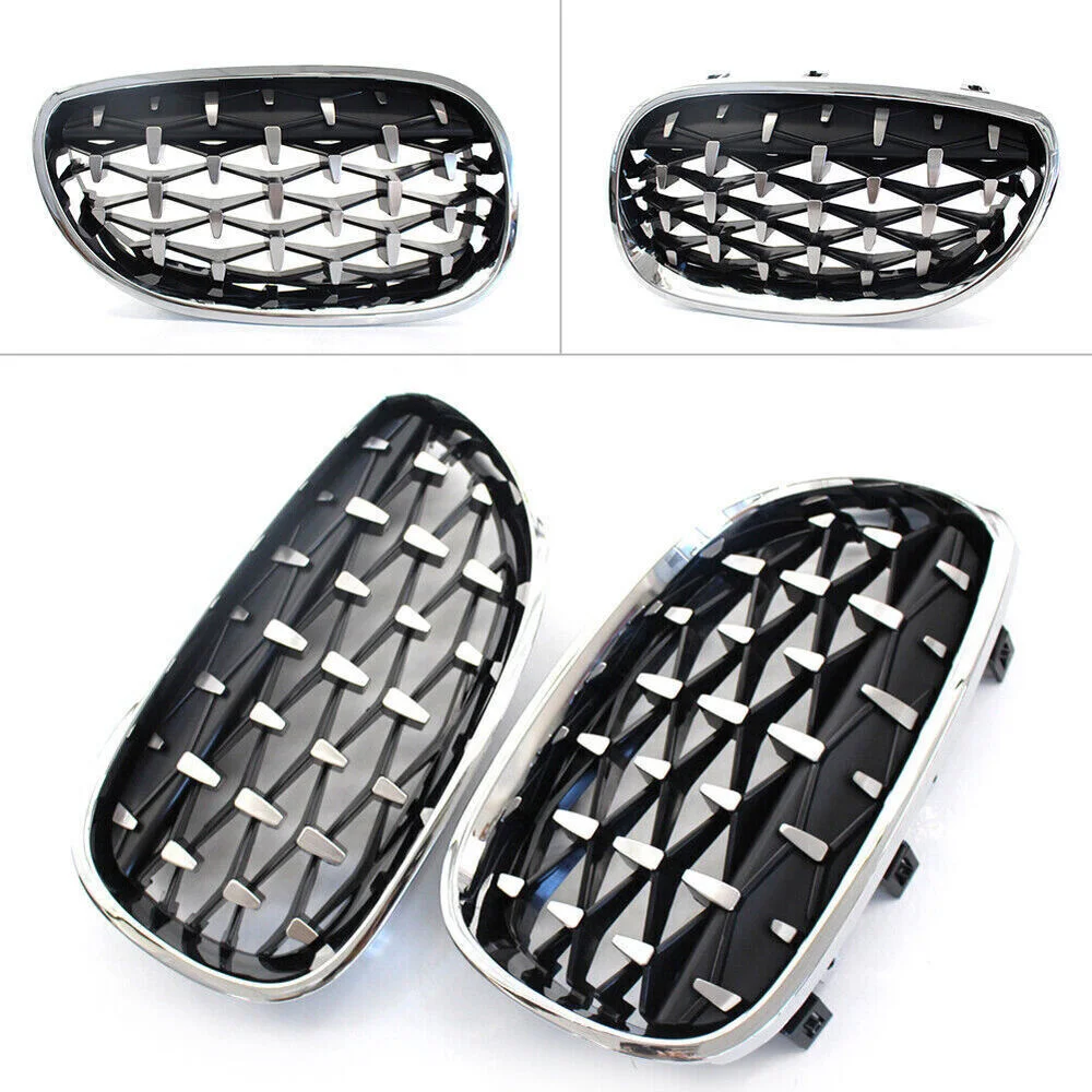 

Car Front Grill Latest Diamond Metero Style For BMW 5 series E60 2004-2009 05 06