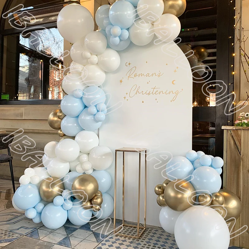 

112pcs White Matte Latex Balloon Garland Wedding Golden Anniversary Atmosphere Birthday Decoration Party Event Celebration Kits
