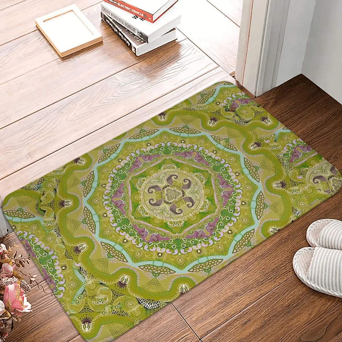 

Mandala Pattern Non-slip Doormat Flower Mandala Art Bath Bedroom Mat Welcome Carpet Indoor Modern Decor