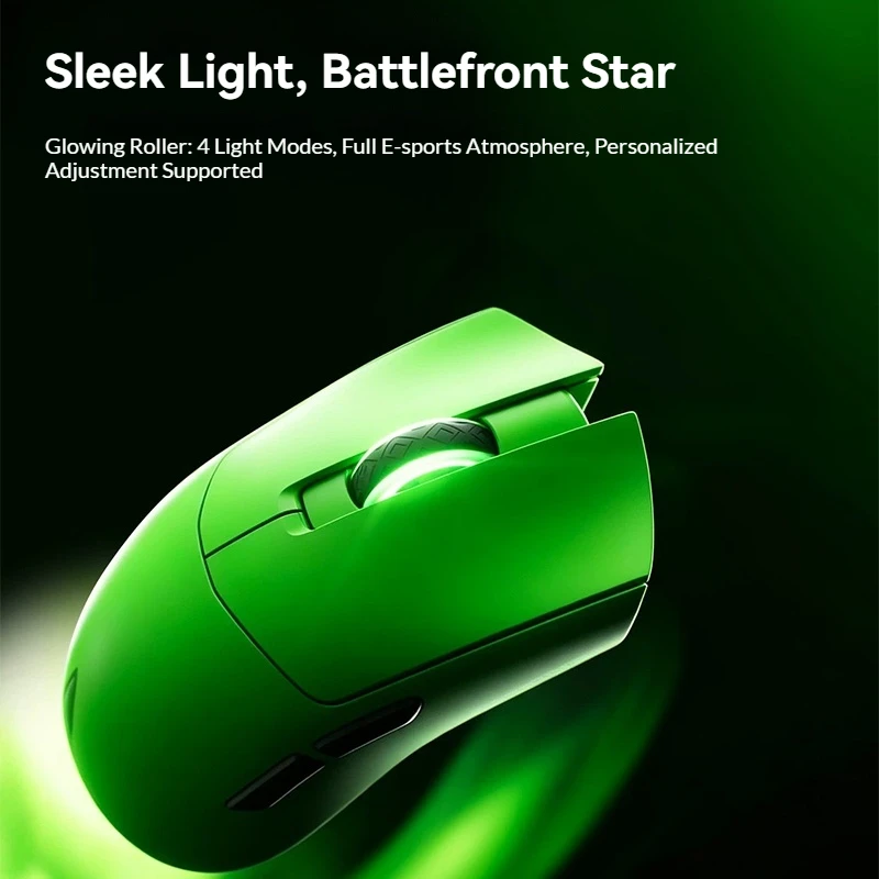 Фото Беспроводная игровая мышь Ausdom G06 PAW3955 GT 60K DPI с двойным режимом 8K, Nordic 54L15, три режима подключения, переключатели TTC Qinglong, 300 мАч №5