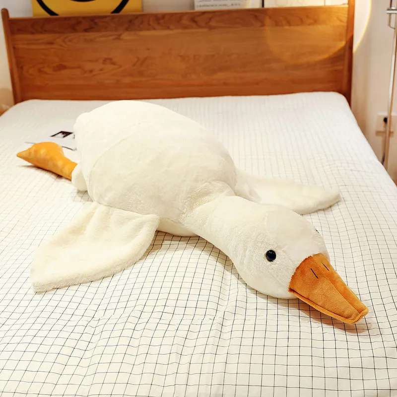 Birthday Pres Net Red Super Big White Goose Pillow Plush Toy Goose Doll Doll Removable Wash Big Goose Pillow Bed Sleeping Doll images - 6