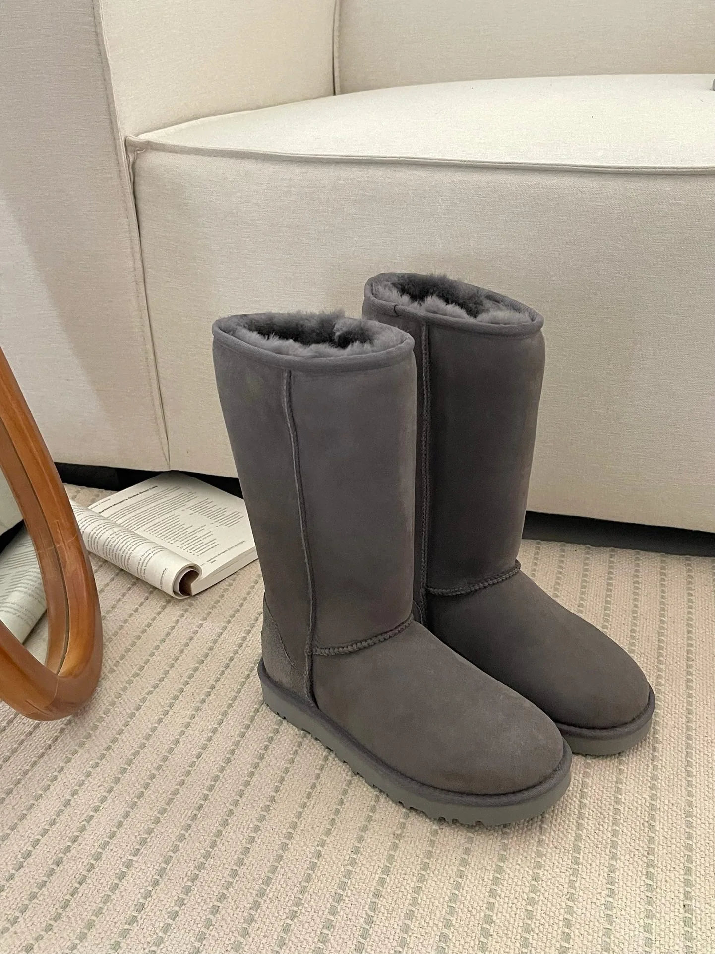 HQF UG женские зимние ботинки высшего качества из овчины длинная зимняя женская