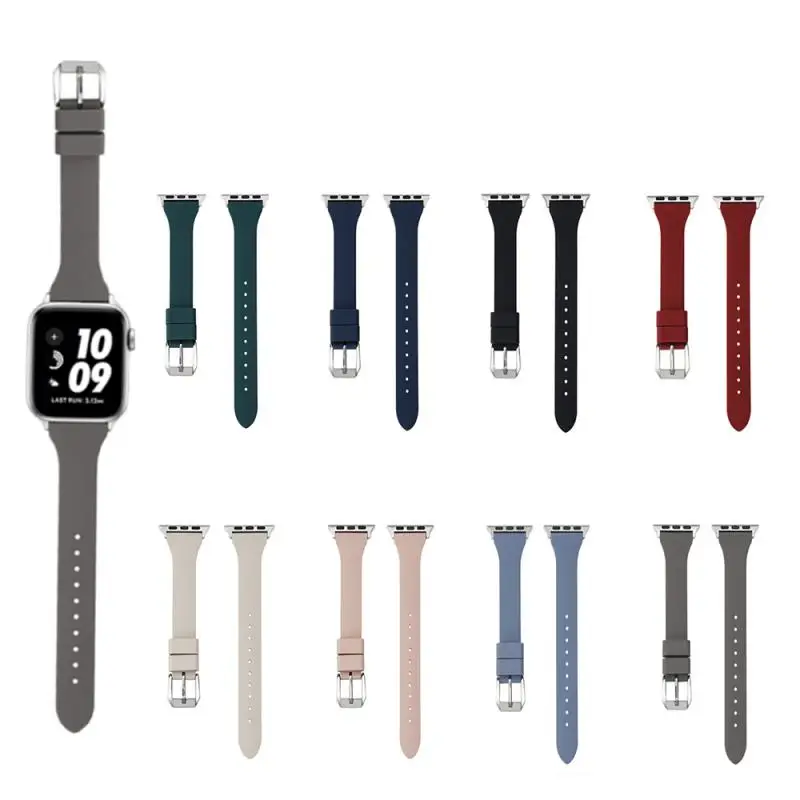 

Силиконовый ремешок для Apple Watch 40 мм 38 мм 41 мм, ремешок для часов Apple Watch, ремешок для Iwatch серии 1/2/3/4/5/6/7 SE