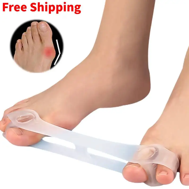 

4pcs Silicone Big Thumb Toe Orthosis Gel Belt Hallux Valgus Bunion Pain Corrector Foot Relief Separator Care Straighten