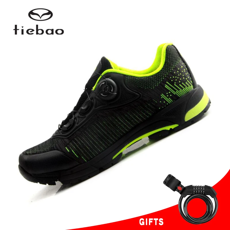 

Tiebao Leisure Cycling Shoes For Men Women Fly Weaving Mountain Bike Sneakers Self-Locking Breathable Racing Bicycle Shoes