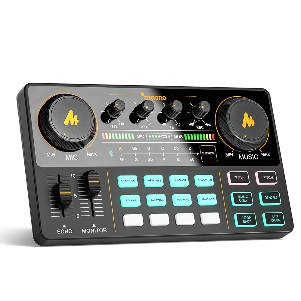 

Audio Interface Recording Studio Sound Card Audio Interface Multi-Channel Mixing Streaming Sound Card Podcast Mixers