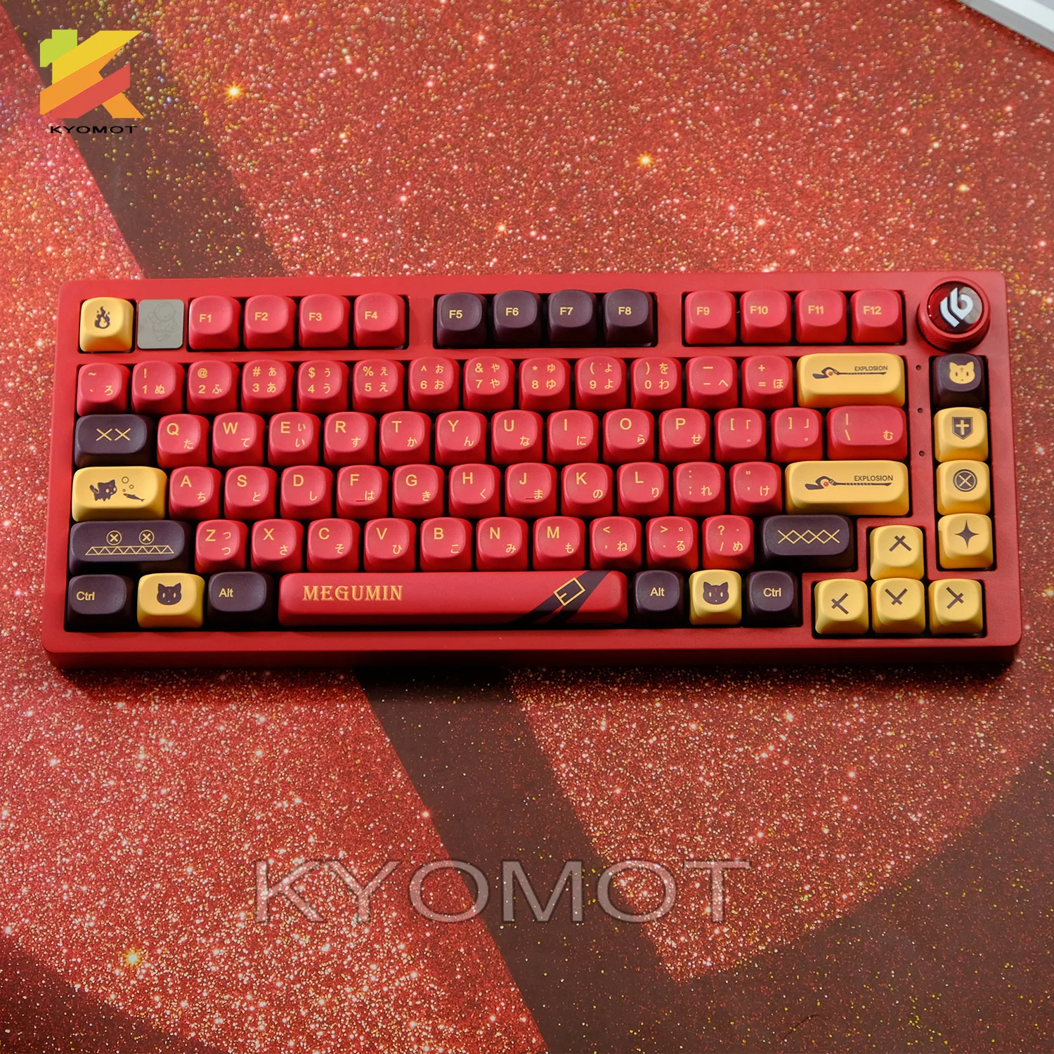 Фото KTOMOT 125-клавиш KonoSuba Megumin, колпачки для клавиш XOA Profile Dye Sub PBT, аниме-клавиатура для Cherry Mx Switch, механическая клавиатура DIY GMK №1