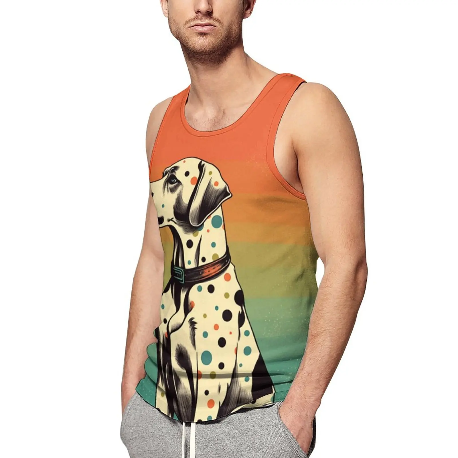 

Майка для Собак мужские разноцветные ретро топы для спортзала большого размера пляжные крутые дизайнерские безрукавки