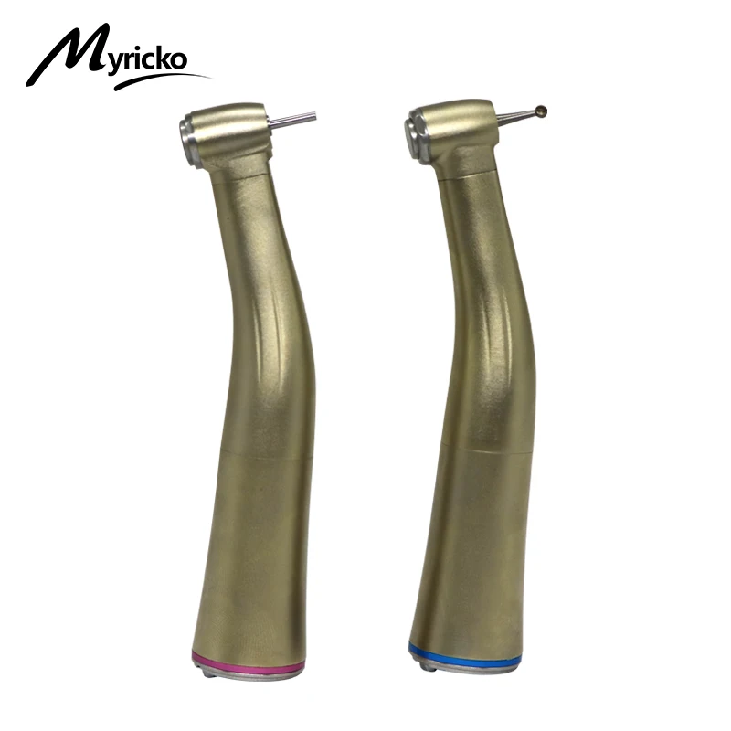 

Myricko Dental 1:1 / 1:5 волоконно-оптический светодиодный контр-угол стоматологический низкоскоростной 4-ходовой распылитель воды наконечник для эл...