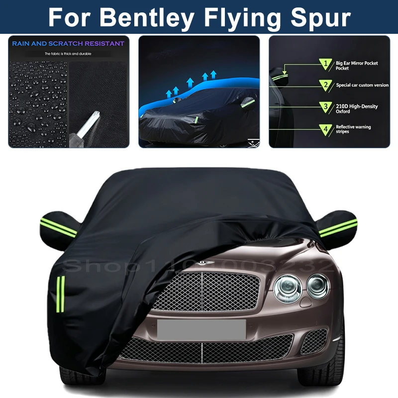 Фото Автомобильный чехол для защиты от солнца и снега для Bentley Flying Spur D1 PL62 MSB, водонепроницаемый, пылезащитный, с защитой от ультрафиолета, для использования на улице. №1