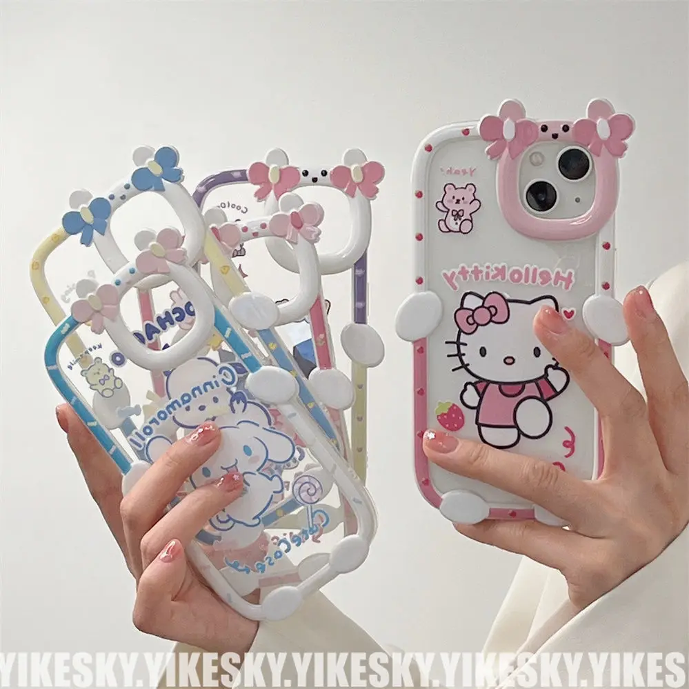 

Sanrio Phone Case Kuromi Hello Kitty My Melody Pachacco for Iphone 11 12 13 Soft Pu Case Protection Case Back Cover
