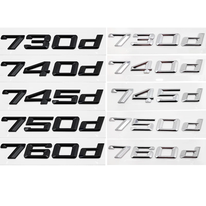 

Original ABS For BMW 7 Series G11 G12 F01 730d 740d 745d 750d 760d Letter Nameplate Logo Car Rear Trunk Emblem Badge Stickers