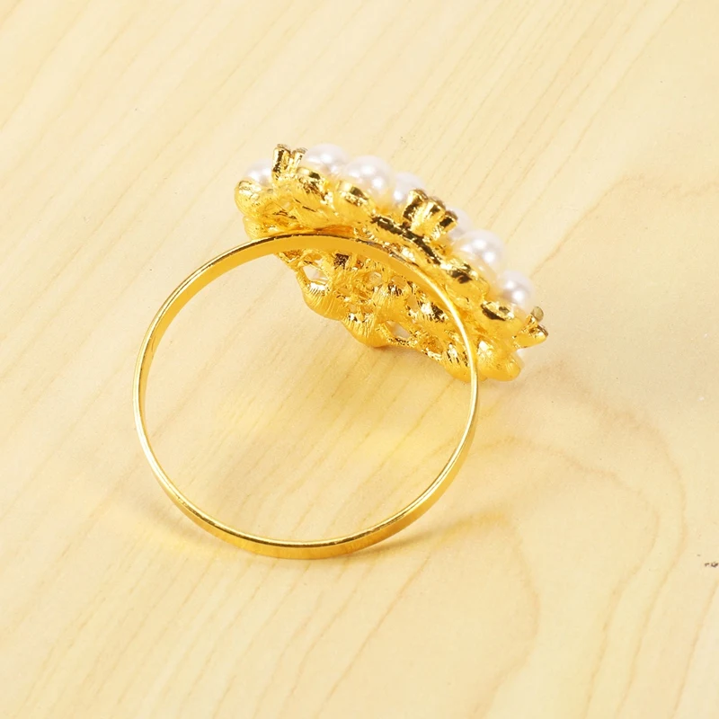 12-упак. кольца для салфеток с жемчугом кольцевые пряжки держателя из нежного