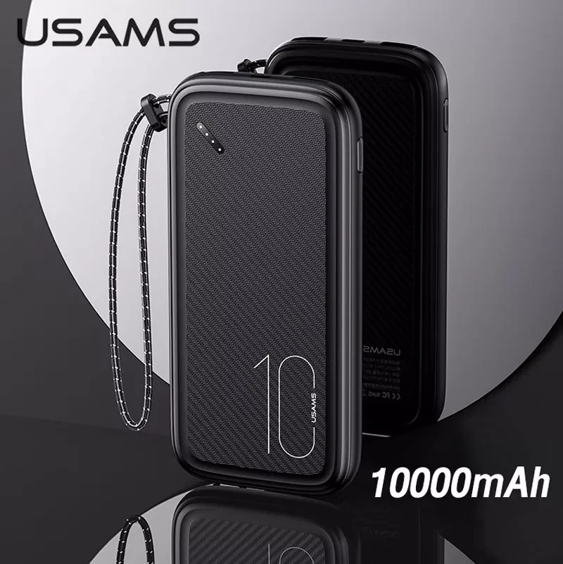 

2023New USAMS USB Type C Power Bank 10000mAh Cell Phone Charger Dual USB Mobile External Battery Powerbank New For IPhone