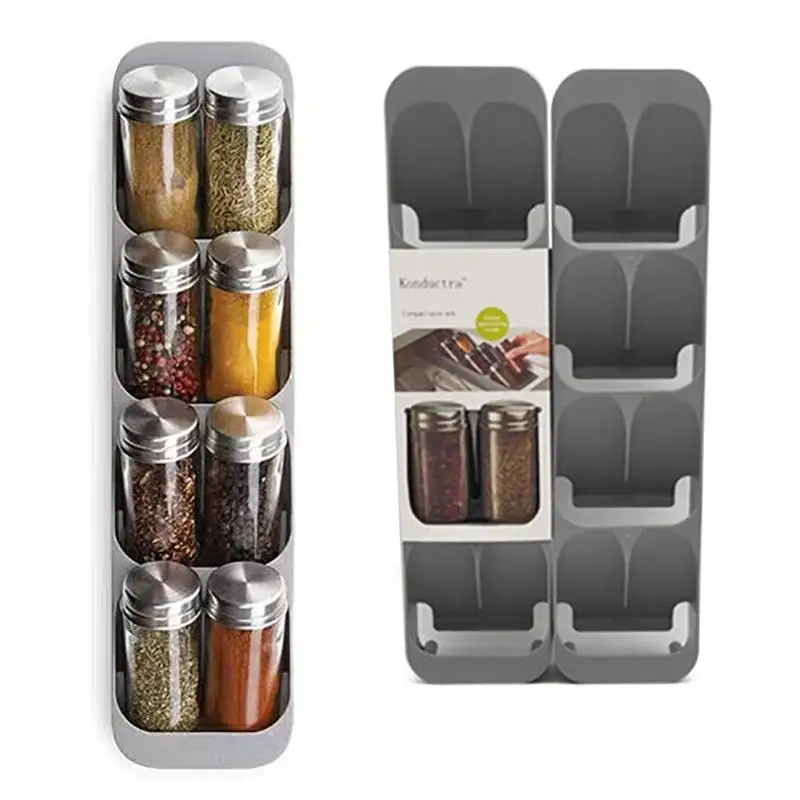 

8 Grid Spice Storage Rack Kitchen Sauce Bottle Holder Seasoning Condiment Tank Cabinet Drawer Organizer for Cosina Spice Jar