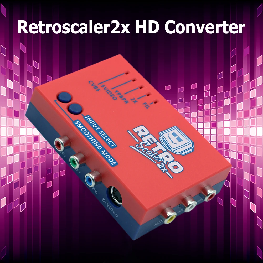 RetroScaler2x A/V to HDMI-compatible Converter and Line-doubler for Retro Game Consoles PS2/N64/NES/Dreamcast/Saturn