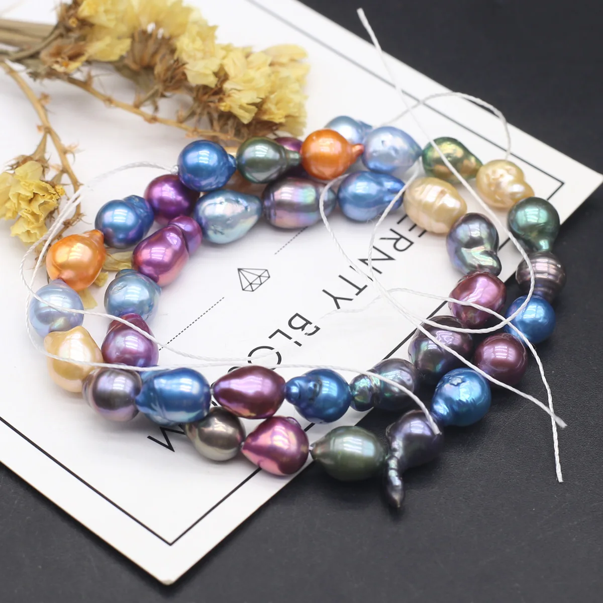 Natural Freshwater Pearl Irregular Round Rainbow Beads 8-9 MM For Jewelry Making DIY Necklace Bracelet Earrings Accessory