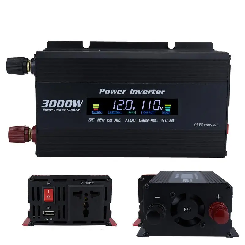 

Power Inverter Car DC 12V To 110V AC Auto Converter 12v To 110v AC Converter USB Inverter And Car Cigarettes Lighter For Truck