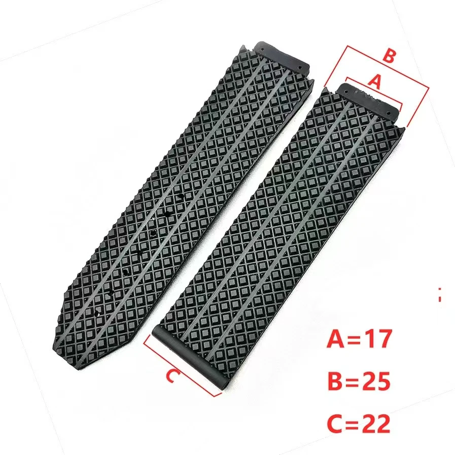 

Suitable for Big Bang silicone strap tire pattern 25X17 rubber watch strap