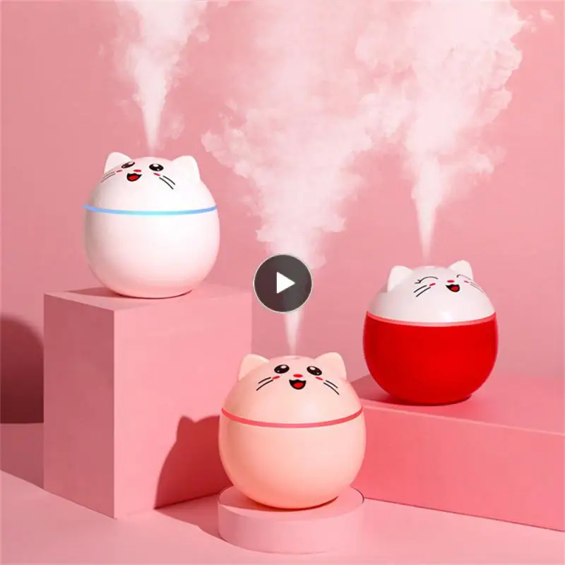 

1w Air Humidifier With 7-color Led Night Light Air Purifier Mini Humidifier Furniture Supplies Home Humidifier 300ml Cartoon