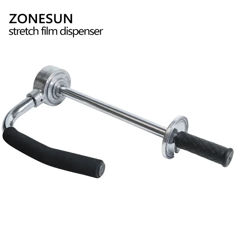 Фото ZONESUN RU 30-50 см, регулируемая по высоте машина для упаковки эластичной пленки, ручной диспенсер, инструмент для упаковки поддонов из нержавеющей стали №2