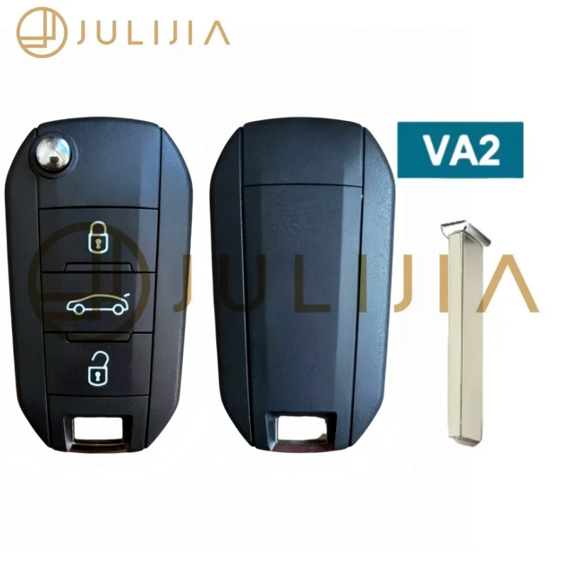 Фото JULIJIA ID46 PCF7941 чип 433 МГц откидной автомобильный дистанционный ключ для Peugeot 208 2008 301 308 508 5008 Citroen C2 C3 C4-Cactus C-Elysee №5